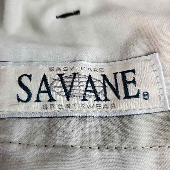 Savane 100% Cotton Pleated Slacks - Picture 12 of 16